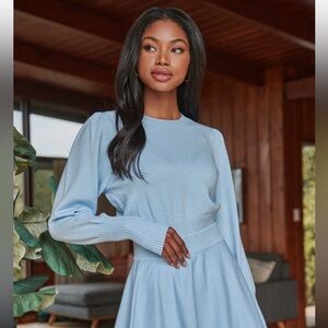 Sugar lips balloon sleeve sweater top